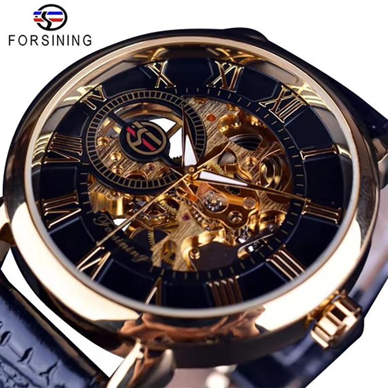 Luxury Watch Brands Logo - Forsining 3d Logo Design Hollow Engraving