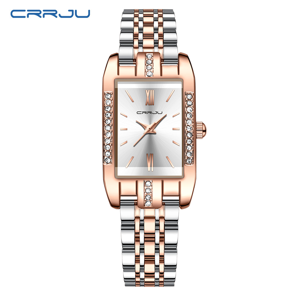 Luxury Women'S Watch - CRRJU Luxury Square Watch for Woman