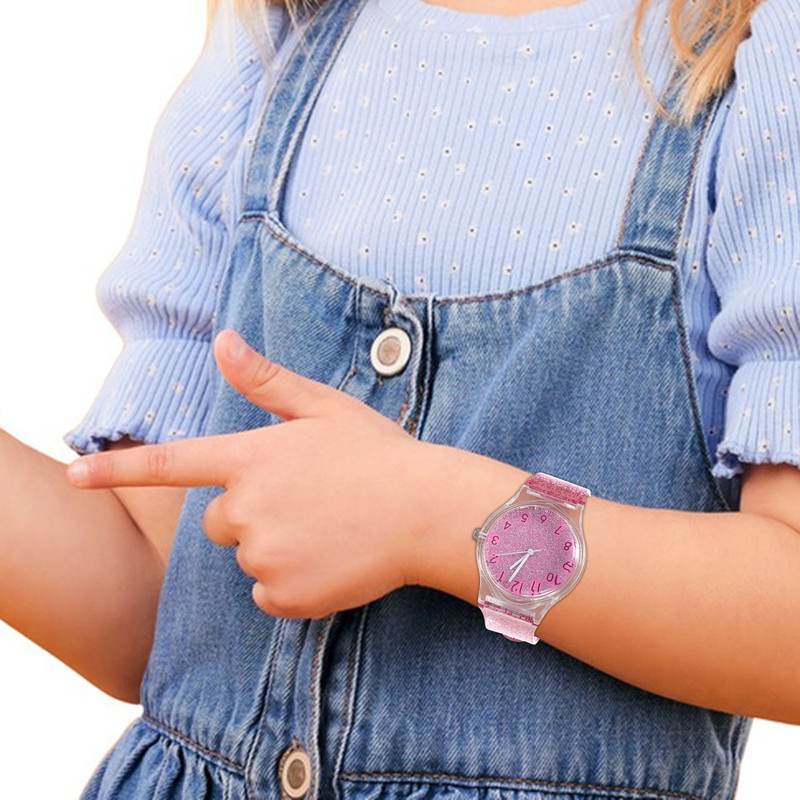 Kids Watch Colorful Shining De - đánh giá và giá Luxury Watch White