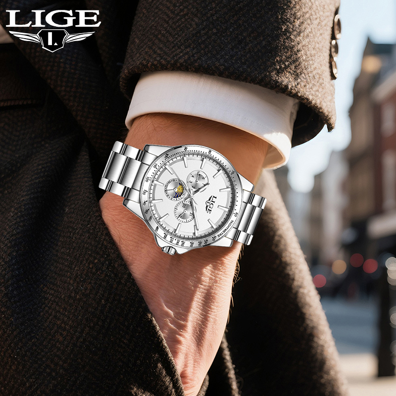 LIGE Top Brand Luxury Quartz M - đánh giá và giá Luxury Quartz Watch Brands