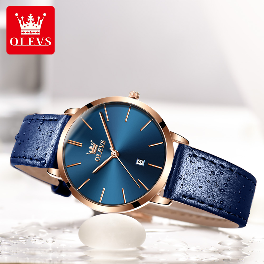 OLEVS Fashion Ultra Thin Women - đánh giá và giá Luxury Watch With Leather Strap