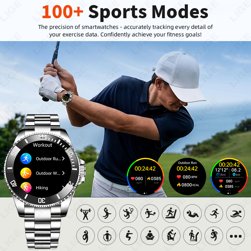 LIGE Business Smart Watch Men  - đánh giá và giá Luxury Watch In The World