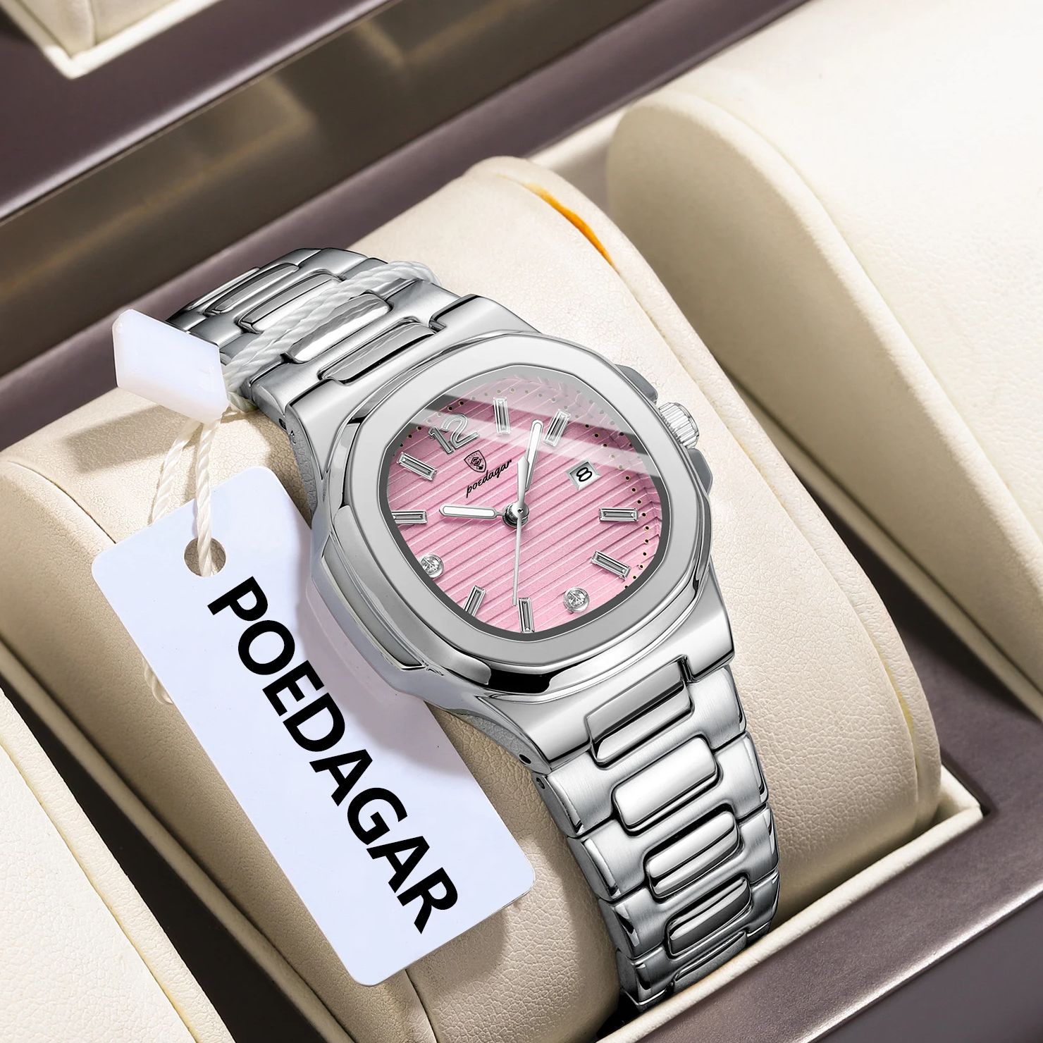 POEDAGAR Square Fashion Woman  - đánh giá và giá Luxury Watch Female