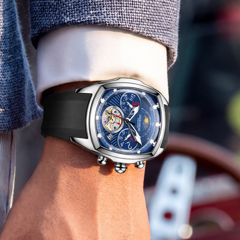 Men's Luxury Quartz Watch with - đánh giá và giá Tourbillon Movement Watch