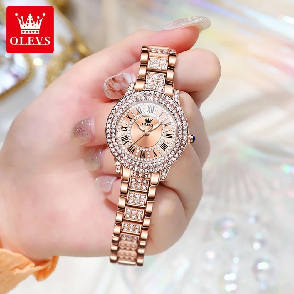 OLEVS 9943 Luxury All Diamond  - đánh giá và giá Luxury Watch Female