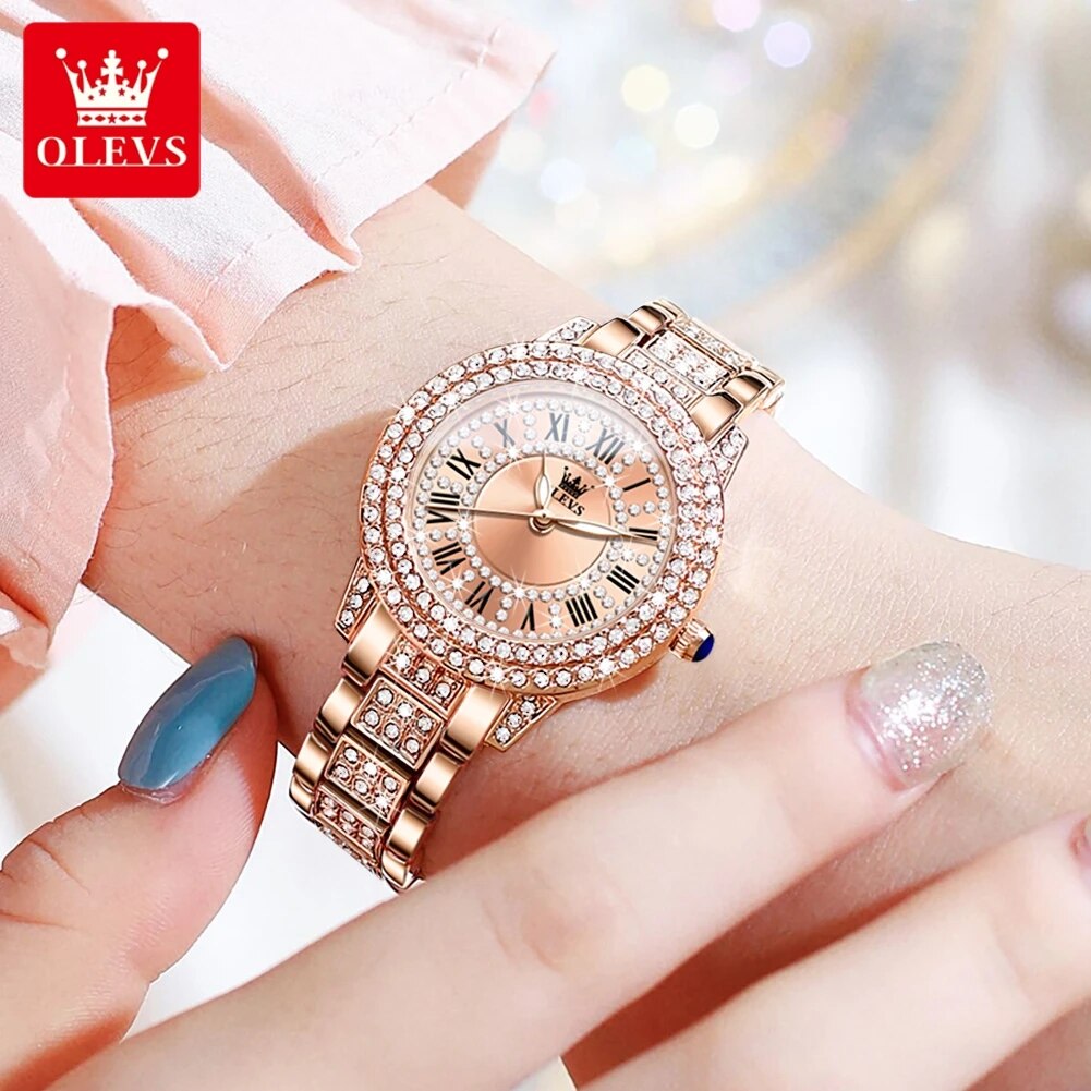 OLEVS 9943 Luxury All Diamond  - đánh giá và giá Luxury Watch Female