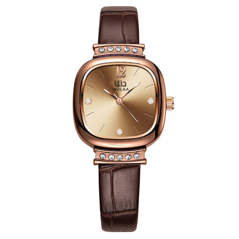 Women's Rose Gold Square Watch - đánh giá và giá Luxury Watch With Leather Strap