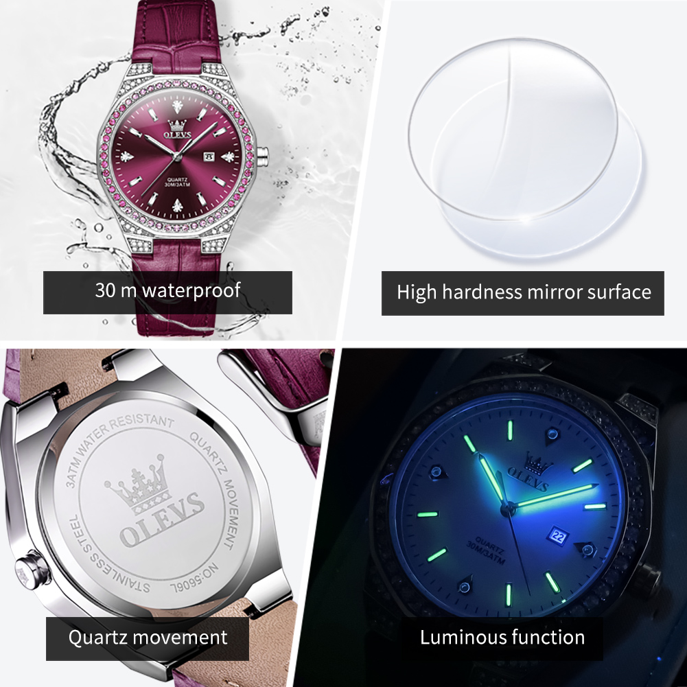 OLEVS Original Women's Watches - đánh giá và giá Luxury Watch With Leather Strap