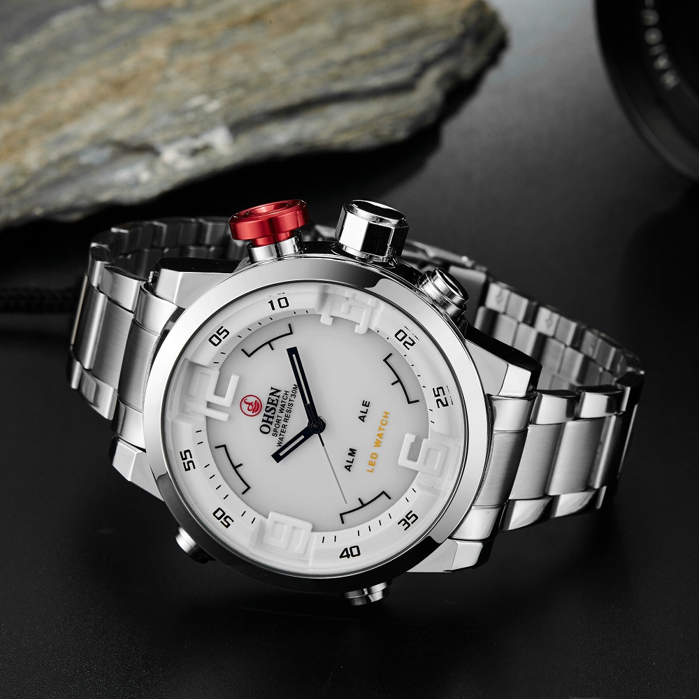 Mới Đồng Hồ OHSEN Thương Hiệu  - đánh giá và giá Luxury Watch White