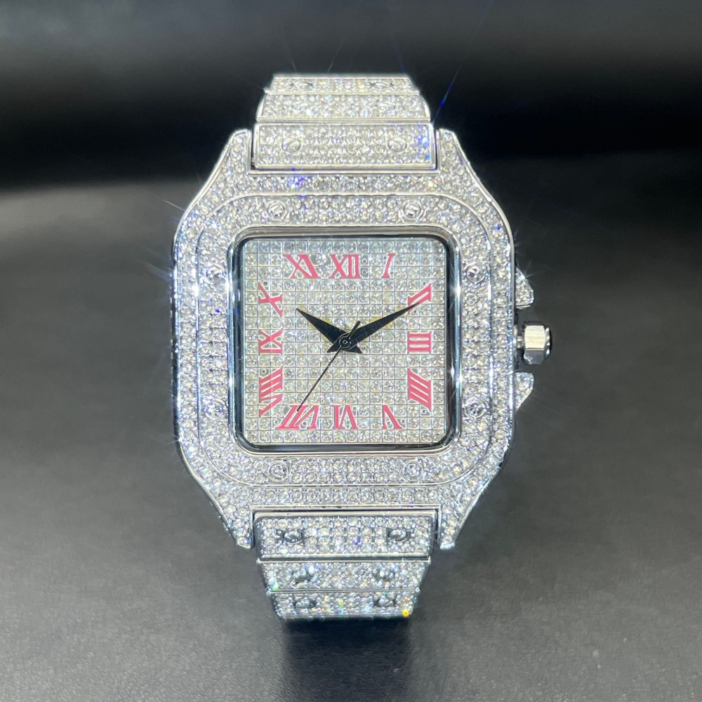 MISSFOX Iced Out Men Watch Squ - đánh giá và giá Luxury Watch Sale