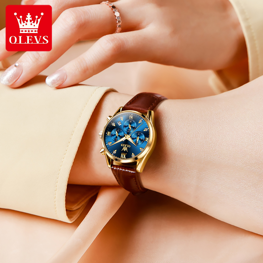 OLEVS 5523 Original Brand Wome - đánh giá và giá Luxury Watch With Leather Strap