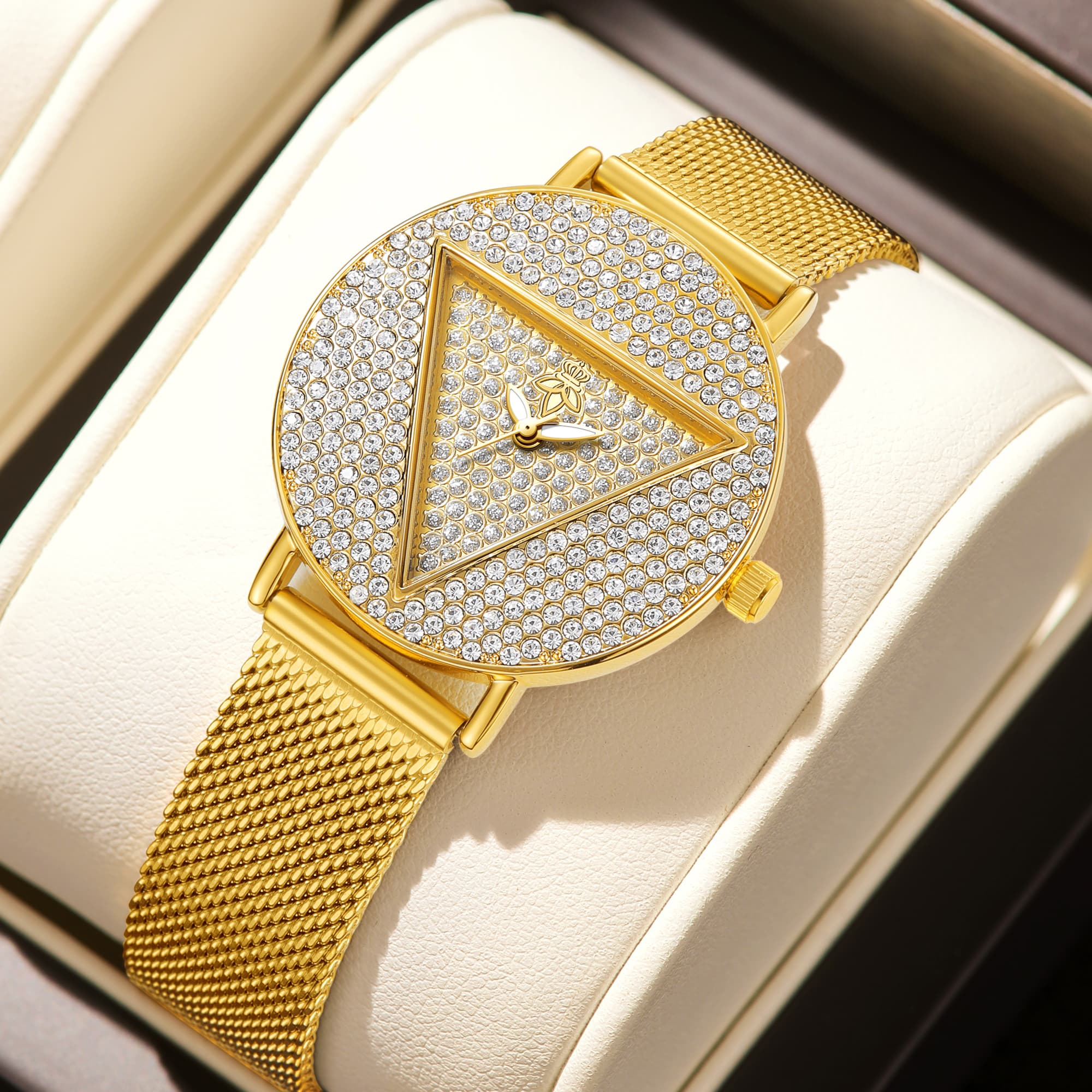 YaLaLuSi Luxury Gold Ladies Wr - đánh giá và giá Watch Triangle Luxury