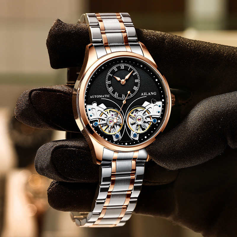 AILANG Brand New Fashion Doubl - đánh giá và giá Tourbillon Movement Watch