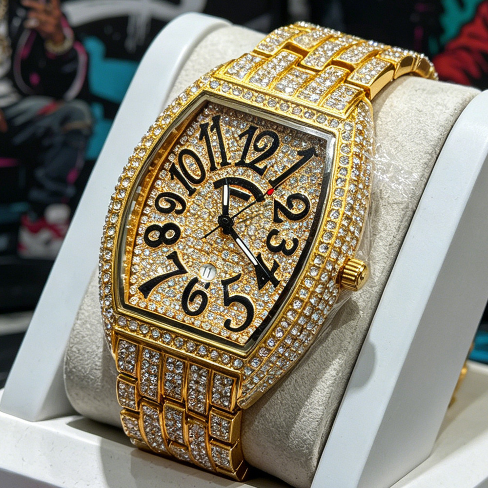 Tonneau NO Logo Full Diamond H - đánh giá và giá Luxury Watch Brands Logo