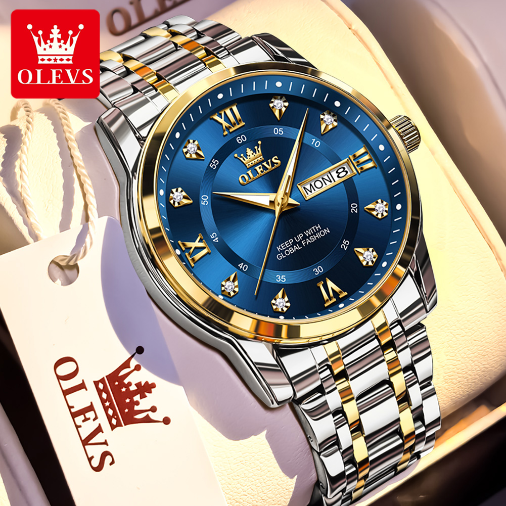 OLEVS Brand Fashion men's watc - đánh giá và giá Luxury Quartz Watch Brands
