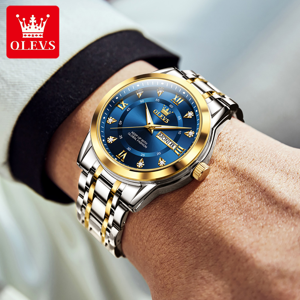 OLEVS Brand Fashion men's watc - đánh giá và giá Luxury Quartz Watch Brands