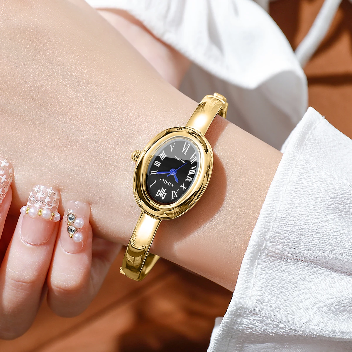2026XIMILI Vintage Oval Bangle - đánh giá và giá Luxury Watch White