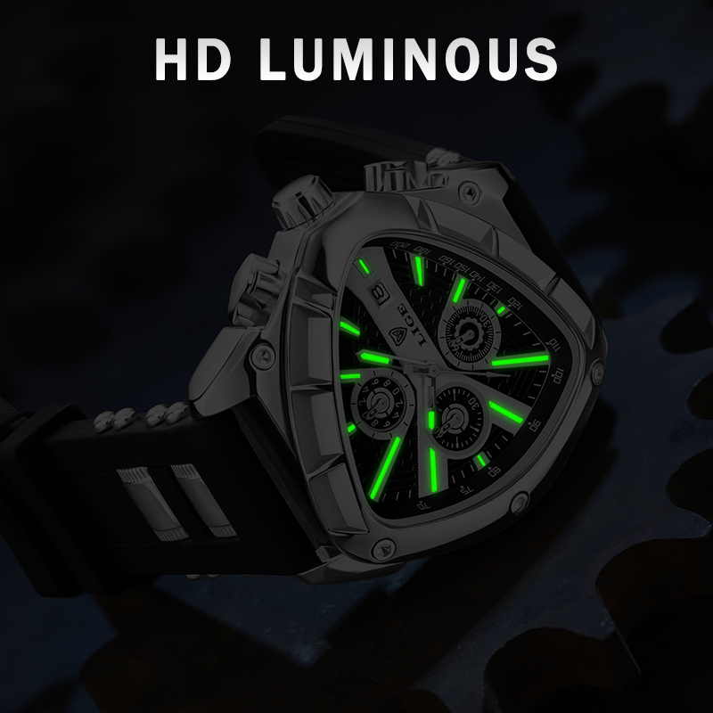 LIGE Fashion Men's Watch Luxur - đánh giá và giá Watch Triangle Luxury